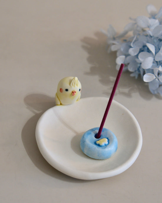 Seto ware Parrot Incense Holder(Gift Box)