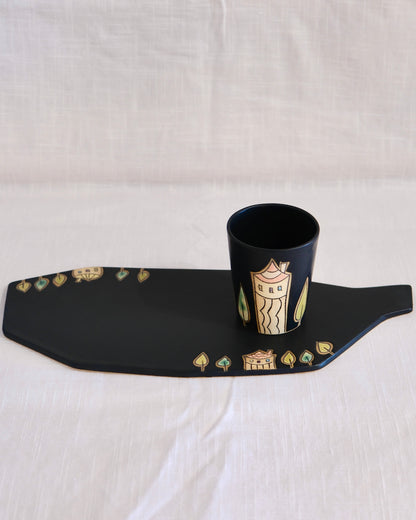 Artist 伊藤美穗 Black Irregular Plate A/B/C