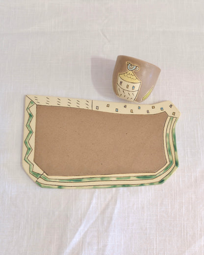 Artist 伊藤美穗 Brown Irregular Plate A/B/C