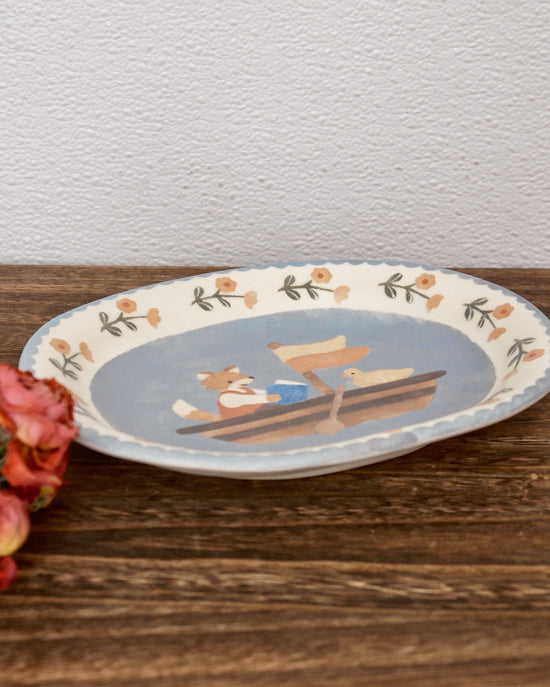 Artist 文鳥舎 21.5cm Oval Plate