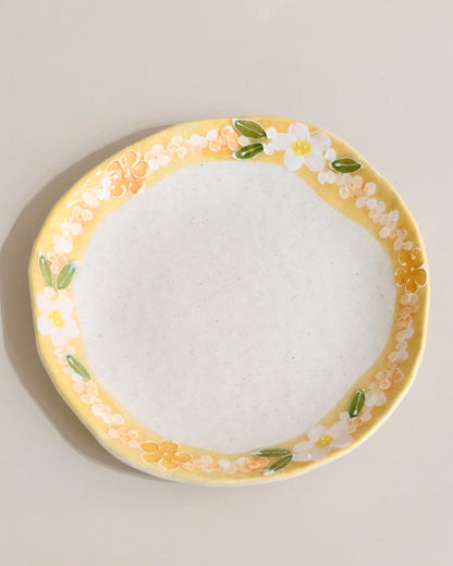 Seto ware FUKA Flower 17.8cm Plate