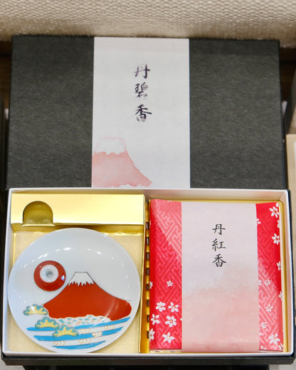 Kousaido Incense 丹碧香 with Incense Holder Set (Gift Box)