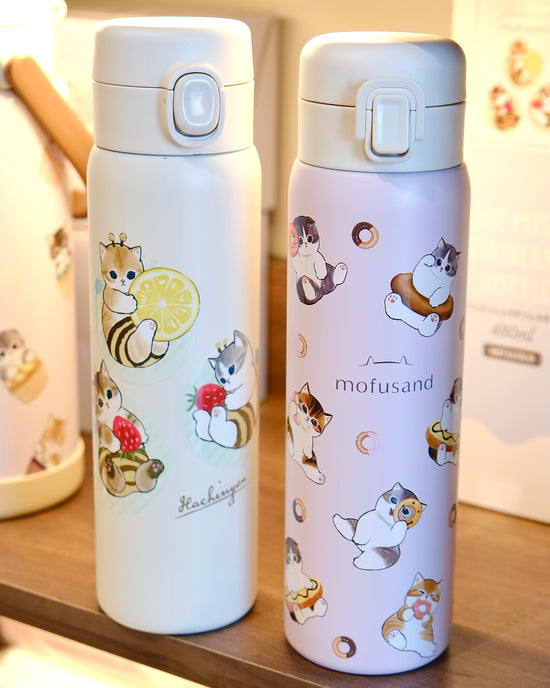 Japan Mofusand 480ml one push stainless bottle (Gift Box)