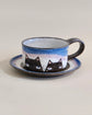 Artist 奥田 茜 230ml Blue Coffee Cup Set