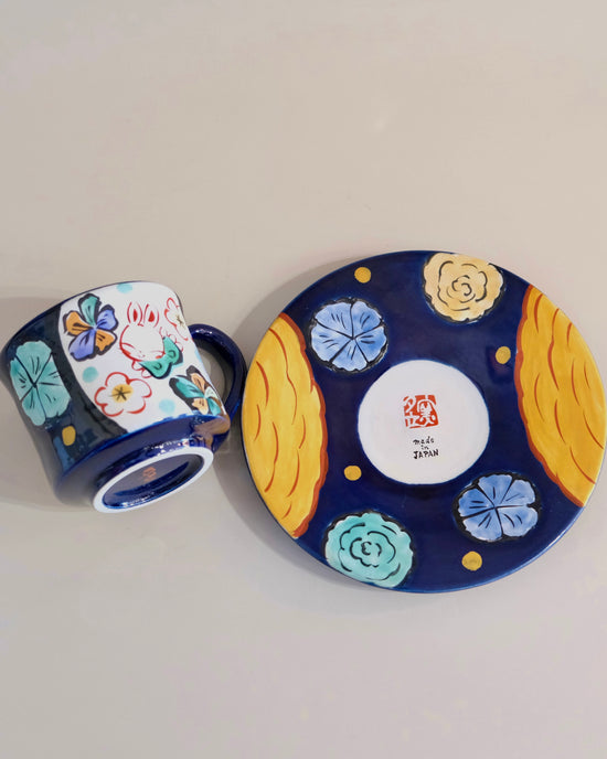 Yudachi Artist Limited Coffee Cup Set Navy (Gift Box)