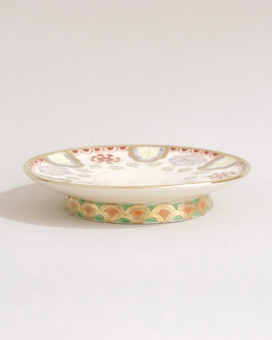 Artist 友田多紀 13.5cm High Dessert Plate Red
