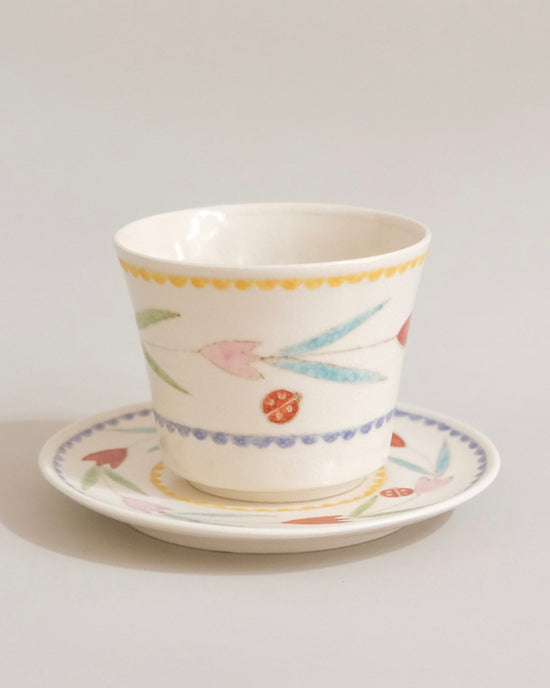 Artist 友田多紀 250ml Cup w Saucer Set Tulips
