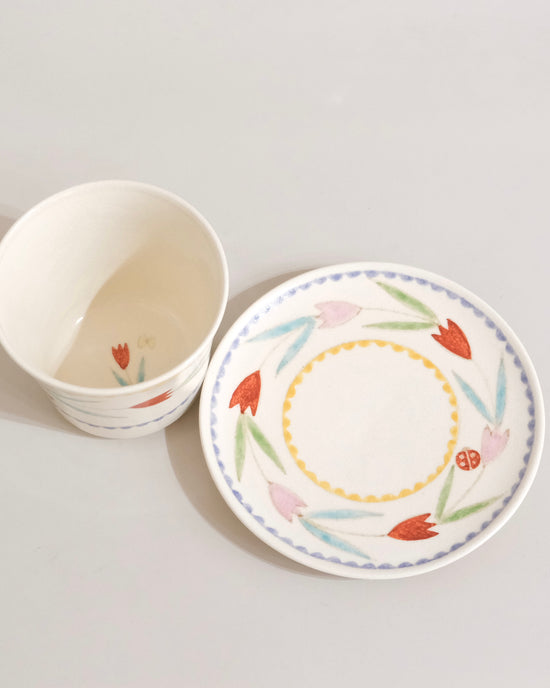 Artist 友田多紀 250ml Cup w Saucer Set Tulips