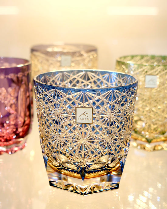 Kagami Crystal 大菊 Whiskey Glass(Wooden Box)