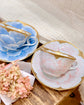 Arita ware Blue/Pink Gold Coffee cup set(Gift Box)