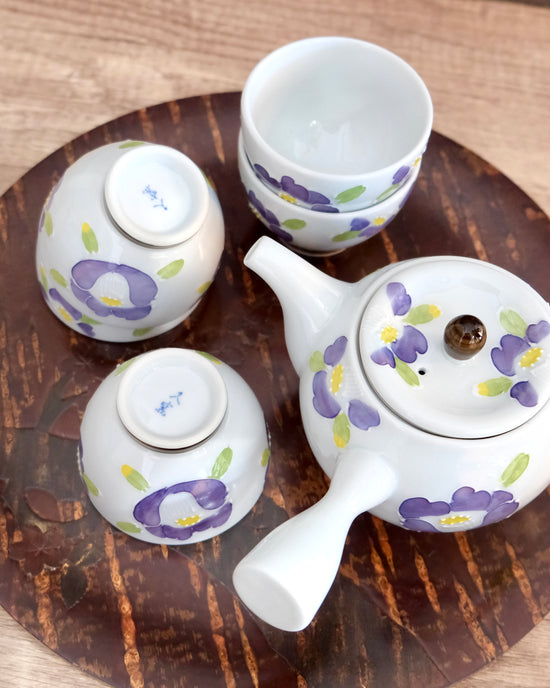 Arita ware Purple 6pcs Teapot Set(Gift Box）