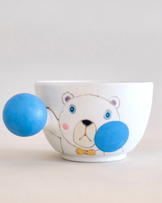 Artist 外山亜基雄 350ml Soup Cup Bear Blue