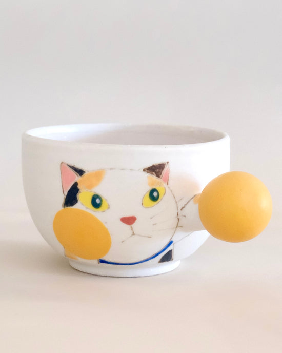 Artist 外山亜基雄 350ml Soup Cup Kitty Yellow