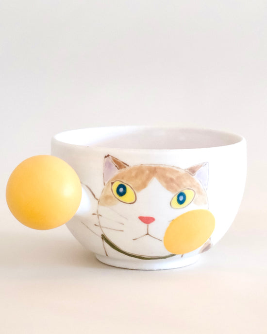 Artist 外山亜基雄 350ml Soup Cup Kitty Yellow