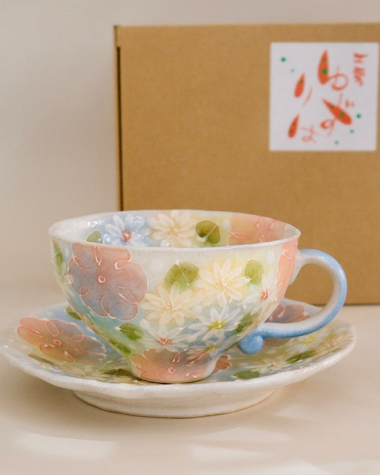 Yuzuriha Flower Coffee Cup Set花小道 (Gift Box）