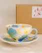 Yuzuriha NEW! coffee cup set 釉彩青花（Gift Box）