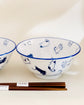 Mino ware 2pcs 15cm Don Bowls w Chopsticks(Gift Box)