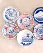 Mino ware Dragon 6pcs Mini Plates(Wooden Box)