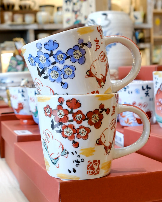 Yudachi Gama Red/Blue Pair Mug(Gift Box)