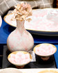 Arita Ware Pink Gold Peony Sake Set