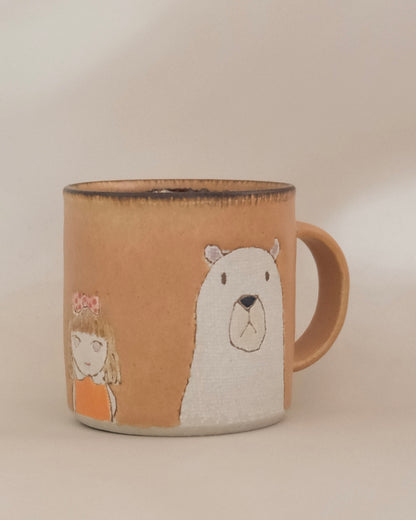 Artist 外山亜基雄 300ml Brown Mug Bunny