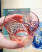 Kagami Crystal ｢江戸菊｣ Pair Whisky Glasses(Wooden Box)