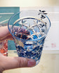 Kagami Crystal ｢星繋ぎ紋｣ Pair Sake Glasses(Wooden Box)