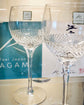 Kagami Crystal ｢帯｣ Pair Wine Glasses(Wooden Box)