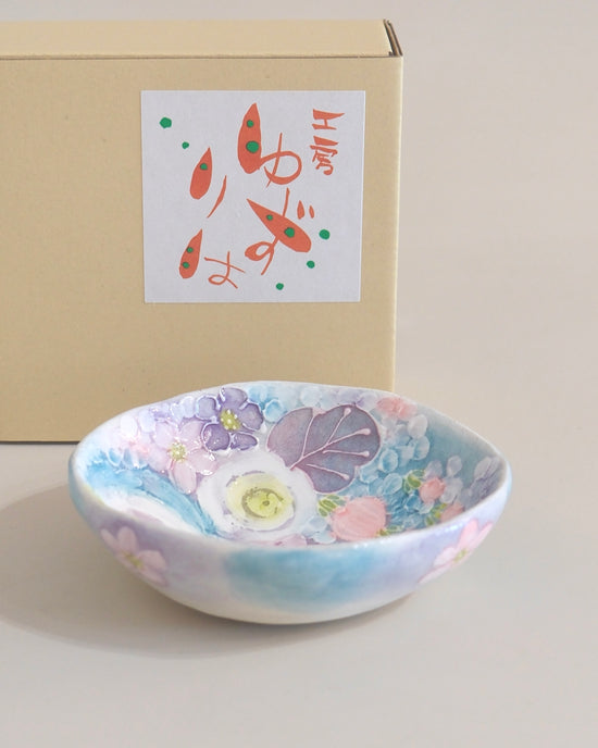 Yuzuriha Mini Bowl 彩ばら花紋(Gift Box)