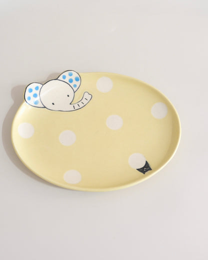Artist 小野瀬三枝子 24cm Oval Plate