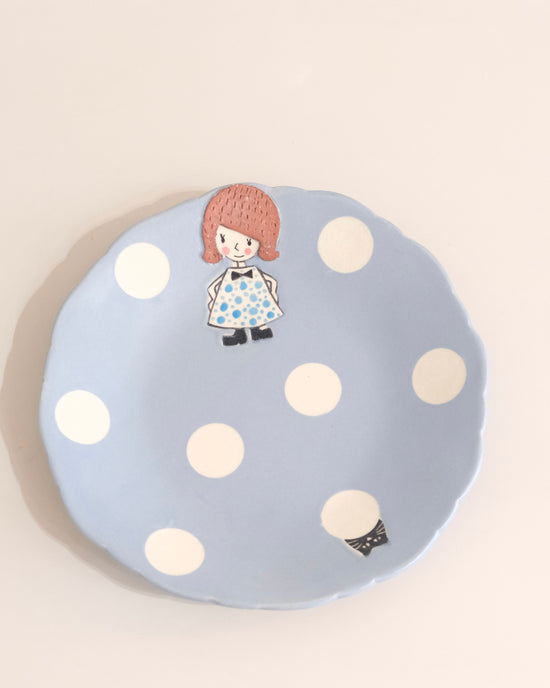 Artist 小野瀬三枝子 19.5cm Girl Plate