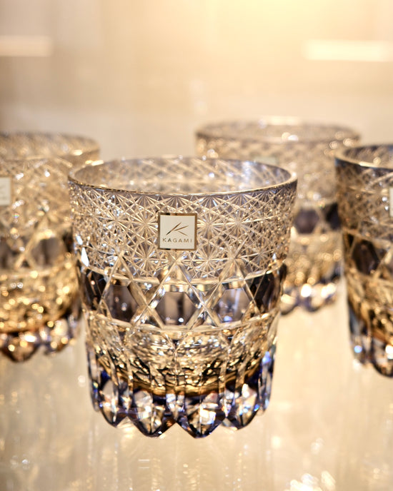 Kagami Crystal 紫宝 Whiskey Glass(Wooden Box)