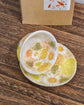 Yuzuriha Flower tea cup and saucer set黄彩色絵花(Gift Box)
