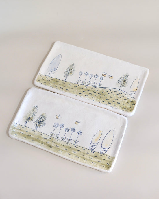 Artist Hapun Pottery 24cm Long Plate
