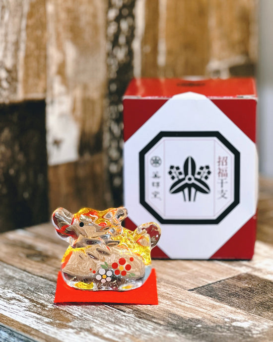 Japan Yakuho Fortune Glass Dragon(Gift Box)