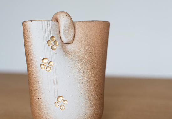 Shigaraki S Gold Flower Vase(Gift Box)