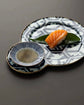 Arita Ware Hand Drawn Ginkgo Leaves L Plate (Gift Box)