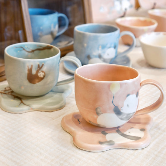 Artist 柴田礼美 385ml Cup with Saucer Set