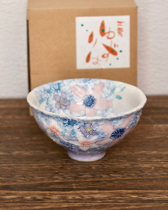 Yuzuriha Rice Bowl 彩紫小花(Gift Box）