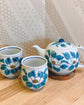 Kutani ware Blue Flower Teapot Set(Gift Box)