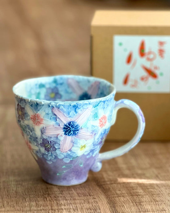 Yuzuriha Flower Mug 彩紫小花 （Gift Box）