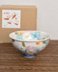 Yuzuriha Rice bowl 青彩花化粧(Gift Box)
