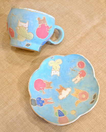 Japan Artist 星桐子 Hoshi Kiriko Mug & Saucer Set 280-300ml