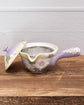 Yuzuriha Flower teapot 300ml 花かざり 平急须 (Gift Box)