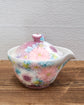 Yuzuriha Flower teapot 300ml 色彩花 平急须 (Gift Box)