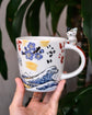 Yudachi 江戸の旅 Pair Mug with Kitty (Gift Box)