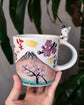 Yudachi 江戸の旅 Pair Mug with Kitty (Gift Box)