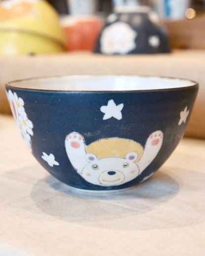 Japan Artist 外山亜基雄 Animal Ramen Bowl 16.5cm