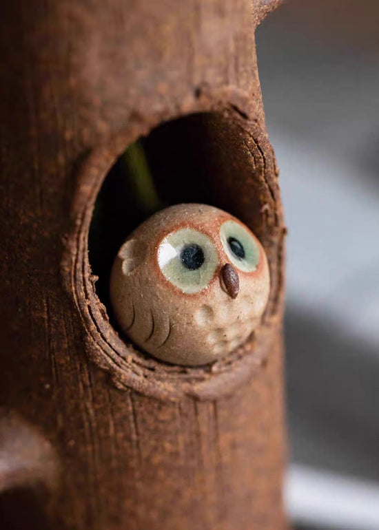 Shigaraki Owl Flower Vase H17cm(Gift Box)