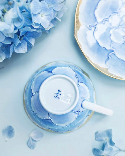Arita ware Blue/Pink Gold Coffee cup set(Gift Box)